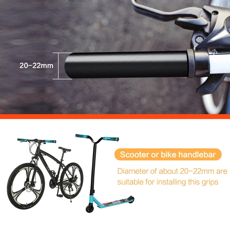 Kutrick Scooter Grips - Mixed Color Bike Bicycle MTB Scooter Handlebar Grips | 145mm Soft Handle Grips for Pro Stunt Kick Scooter, BMX Bikes,Mountain Bike - Image 4